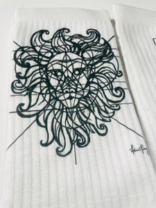 Sacred Lion B & W Socks