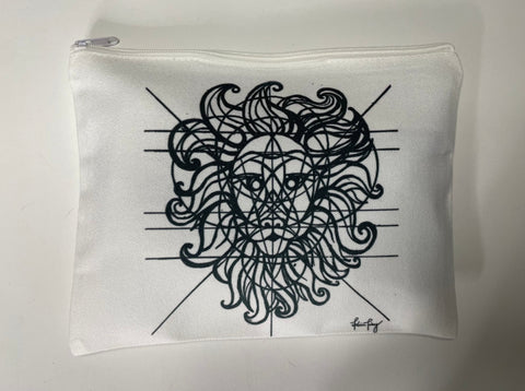 B & W Sacred Lion Neves Small Zipper Bag