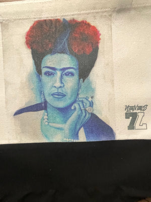 My Blue Frida Large Tote Bag