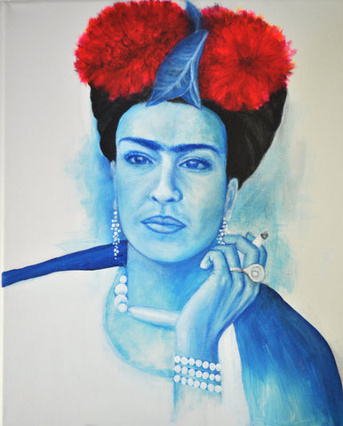 My Blue Frida Original Portrait